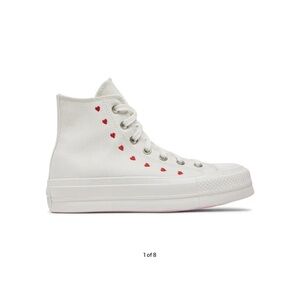 heart embroidered platform converse shoes